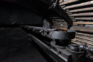 Kettenschrämmaschine im Anschauungsbergwerk