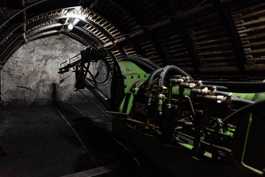 Bohrwagen im Anschauungsbergwerk