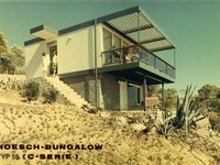 Hoesch Test-Bungalow Mallorca, Seitenansicht, um 1965/66